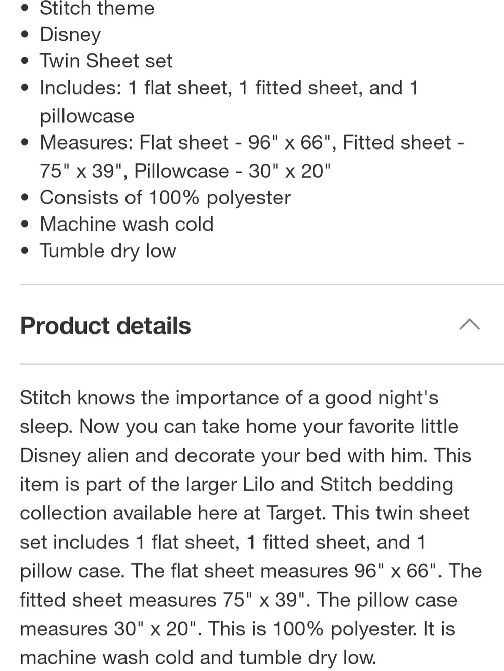 Disney Stitch Tropical Palm Twin Sheet Set - White, Turquoise & Pink Accents